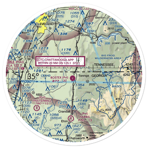 Rostex Airport (55GE) VFR Sectional Sticker (30 mile)
