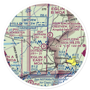 Dotson Airport (55FD) VFR Sectional Sticker (20 mile)