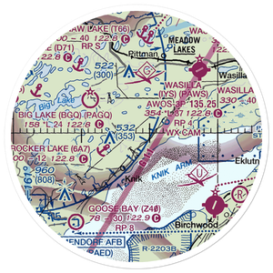 Lawrence Airstrip (55AK) VFR Sectional Sticker (20 mile)