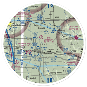 Flyplassen Airport (54WI) VFR Sectional Sticker (30 mile)