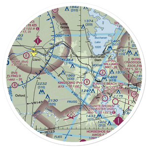 Flying H Ranch Airport (54TX) VFR Sectional Sticker (30 mile)