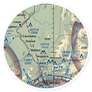 Erb Acres Airport (54NY) VFR Sectional Sticker (20 mile)