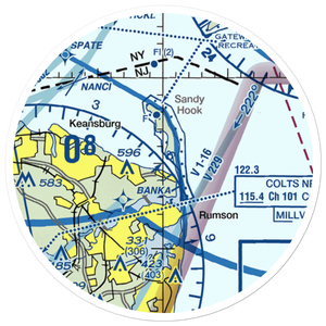 Highlands Seaplane Base (54NJ) VFR Sectional Sticker (20 mile)