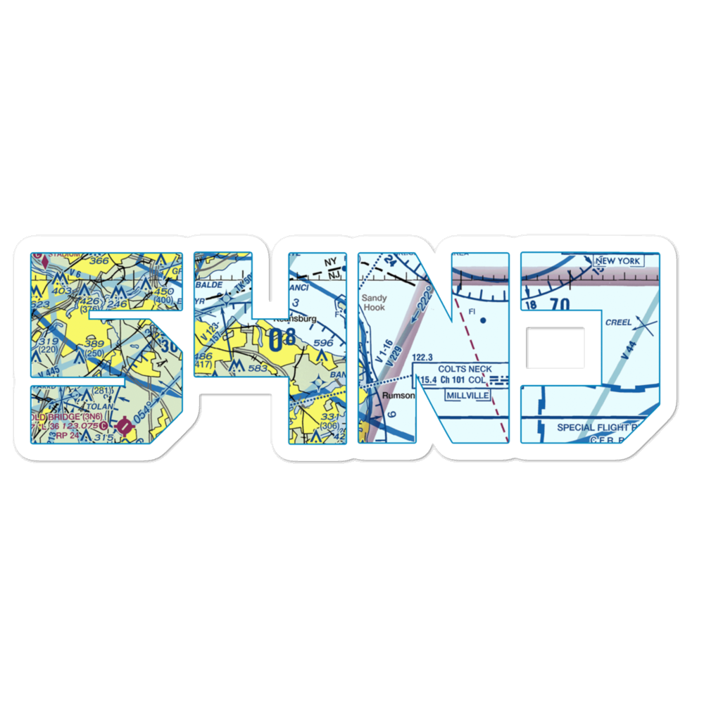 Highlands Seaplane Base (54NJ) VFR Sectional Sticker 