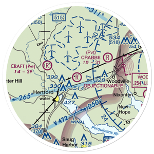 Dillard Airport (54NC) VFR Sectional Sticker (20 mile)