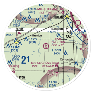 Pingston Aeroworks Airport (54MI) VFR Sectional Sticker (20 mile)