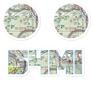 Pingston Aeroworks Airport (54MI) VFR Sectional Sticker Pack