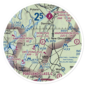 Cliff Dow Airport (54ME) VFR Sectional Sticker (20 mile)
