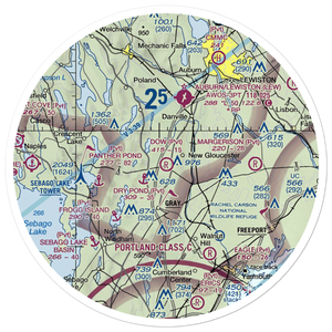 Cliff Dow Airport (54ME) VFR Sectional Sticker (30 mile)