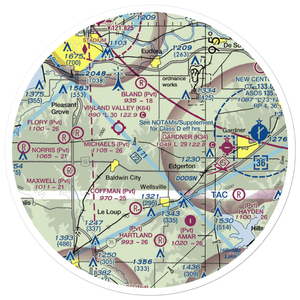 Michael Airport (54KS) VFR Sectional Sticker (30 mile)