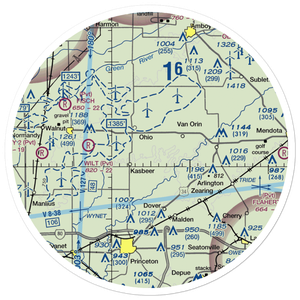 Zea Mays Field (54IS) VFR Sectional Sticker (30 mile)