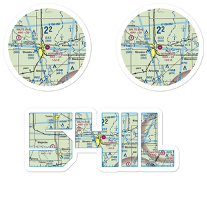 Rothrock Airport (54IL) VFR Sectional Sticker Pack