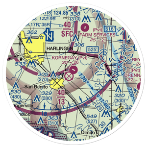 Kornegay Private Airport (53XS) VFR Sectional Sticker (20 mile)