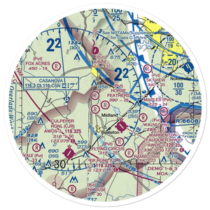 Horse Feathers Airport (53VA) VFR Sectional Sticker (30 mile)