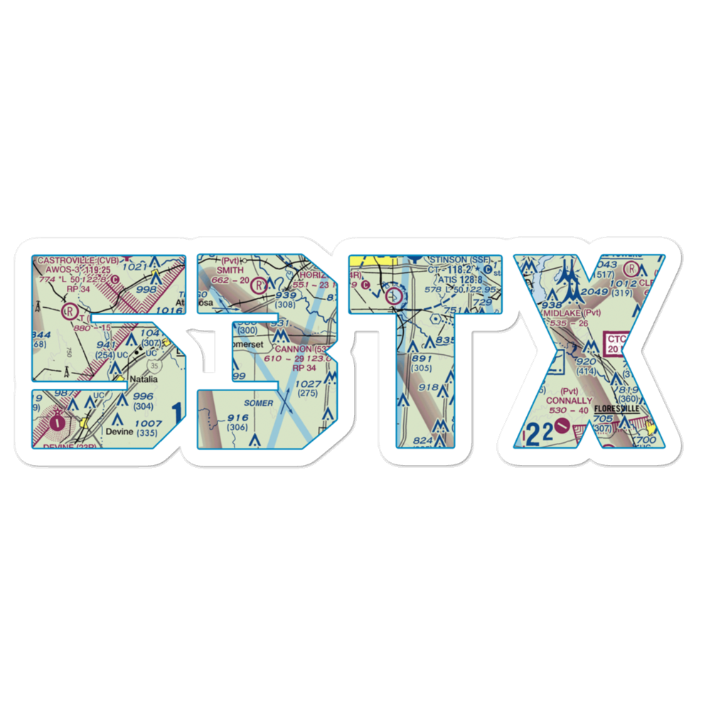 Cannon Field (53TX) VFR Sectional Sticker 