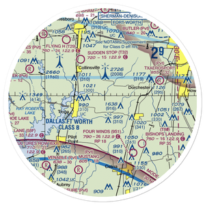 Bridges Field (53TS) VFR Sectional Sticker (30 mile)
