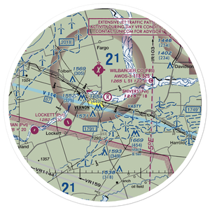 Shivers Private Airport (53TA) VFR Sectional Sticker (30 mile)