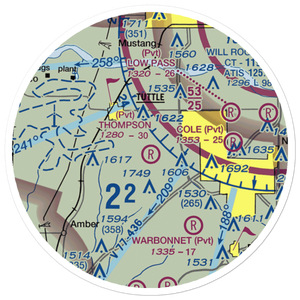 Thompson Private Airport (53OK) VFR Sectional Sticker (20 mile)