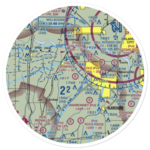 Thompson Private Airport (53OK) VFR Sectional Sticker (30 mile)