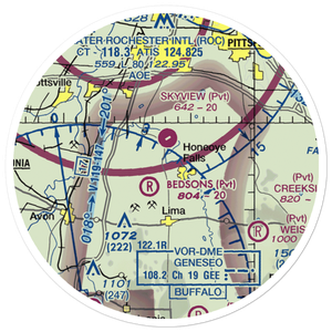 Smiths Land Base Airport (53NY) VFR Sectional Sticker (20 mile)