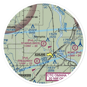 Starns Brothers Airport (53NE) VFR Sectional Sticker (20 mile)