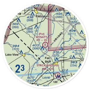 Mynatt Field (53NC) VFR Sectional Sticker (20 mile)