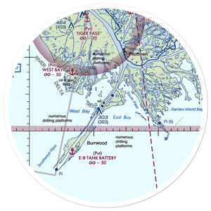 Shell Central Facilities Seaplane Base (53LA) VFR Sectional Sticker (30 mile)