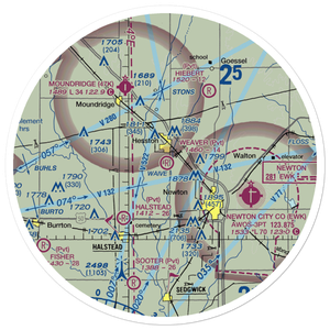 Weaver Ranch Airport (53KS) VFR Sectional Sticker (30 mile)