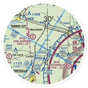 Clapper Airport (53IL) VFR Sectional Sticker (20 mile)