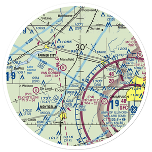 Clapper Airport (53IL) VFR Sectional Sticker (30 mile)