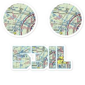 Clapper Airport (53IL) VFR Sectional Sticker Pack