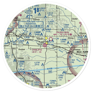 Tama Airport (53IA) VFR Sectional Sticker (30 mile)