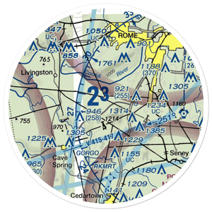 Dawson Field (53GA) VFR Sectional Sticker (20 mile)