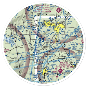 Dawson Field (53GA) VFR Sectional Sticker (30 mile)