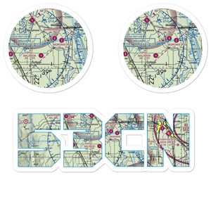 Thayer Aviation Airport (53CN) VFR Sectional Sticker Pack