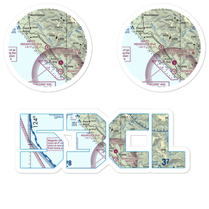 Lofty Redwoods Airport (53CL) VFR Sectional Sticker Pack