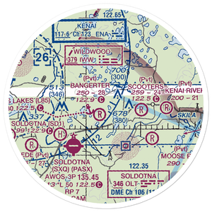 Lakewood Airstrip (53AK) VFR Sectional Sticker (20 mile)