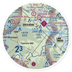 Fall Creek Air Ranch STOLport (52TS) VFR Sectional Sticker (20 mile)