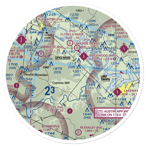 Fall Creek Air Ranch STOLport (52TS) VFR Sectional Sticker (30 mile)