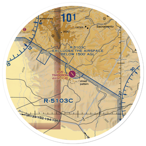 Timberon Airport (52NM) VFR Sectional Sticker (30 mile)
