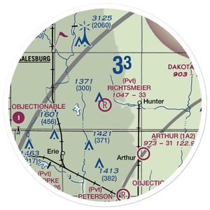Richtsmeier Airport (52ND) VFR Sectional Sticker (20 mile)