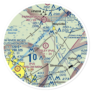 Epley Airport (52NC) VFR Sectional Sticker (20 mile)