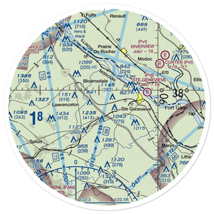 Pleasant View Ultralightport (52MO) VFR Sectional Sticker (30 mile)