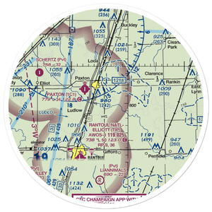 Hasselbring Airport (52IL) VFR Sectional Sticker (30 mile)