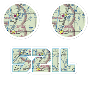 Hasselbring Airport (52IL) VFR Sectional Sticker Pack