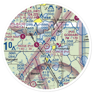 Lake Clinch Airpark (52FL) VFR Sectional Sticker (20 mile)