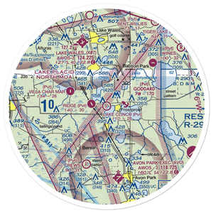 Lake Clinch Airpark (52FL) VFR Sectional Sticker (30 mile)
