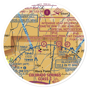 Mountain View Ranch Airport (52CO) VFR Sectional Sticker (20 mile)