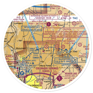 Mountain View Ranch Airport (52CO) VFR Sectional Sticker (30 mile)