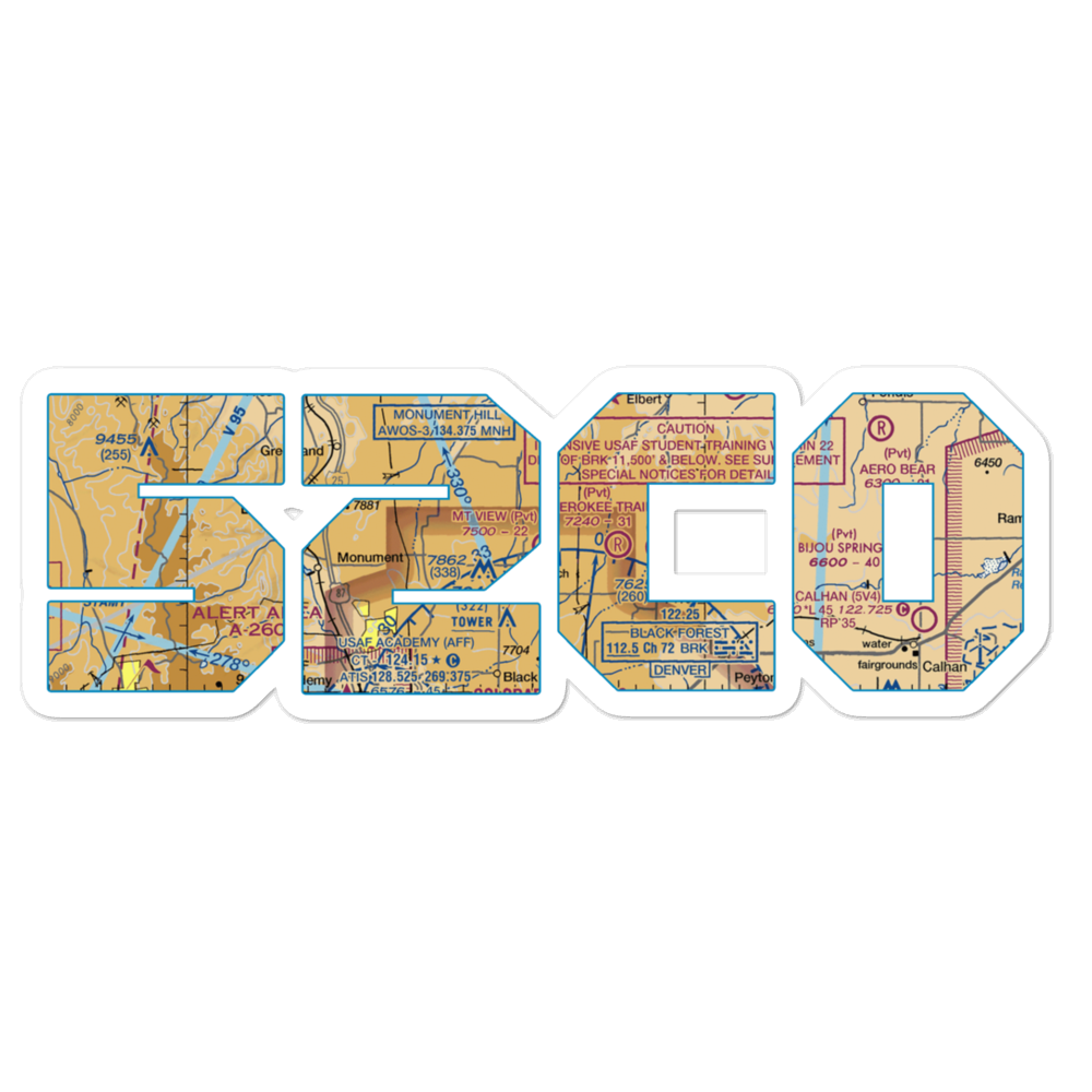 Mountain View Ranch Airport (52CO) VFR Sectional Sticker 